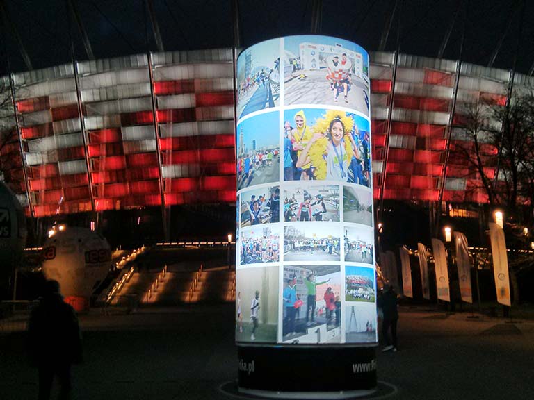 Promocja PZU Maratonu Warszawskiego z wykorzystaniem Towera